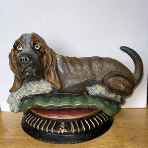 Bassett Hound Dog Cast Iron Doorstop Vintage By Upper Hand Painted By Upper Deck